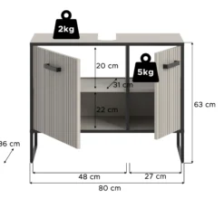 Waschbeckenunterschrank BAGNO