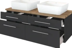 Waschbeckenunterschrank 120 mit Aufsatzbecken DAVOS
