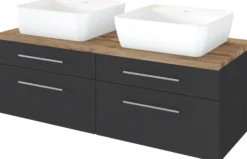 Waschbeckenunterschrank 120 mit Aufsatzbecken DAVOS