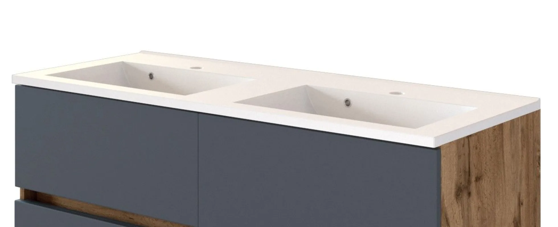 Waschbeckenunterschrank mit Doppelwaschbecken LUCCA