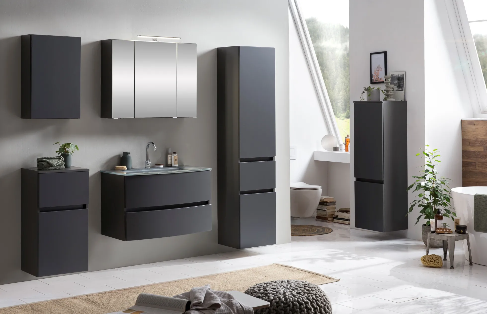 Waschbeckenunterschrank mit Waschbecken KOPENHAGEN