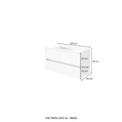 Waschbeckenunterschrank mit Waschbecken LUCCA