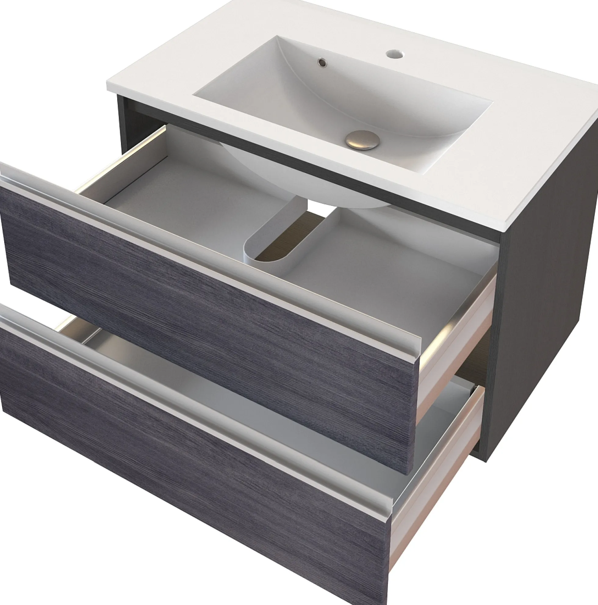 Waschbeckenunterschrank mit Waschbecken 80 AREZZO