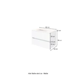 Waschbeckenunterschrank mit Waschbecken LUCCA
