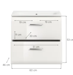 Waschbeckenunterschrank mit Waschbecken BONGA