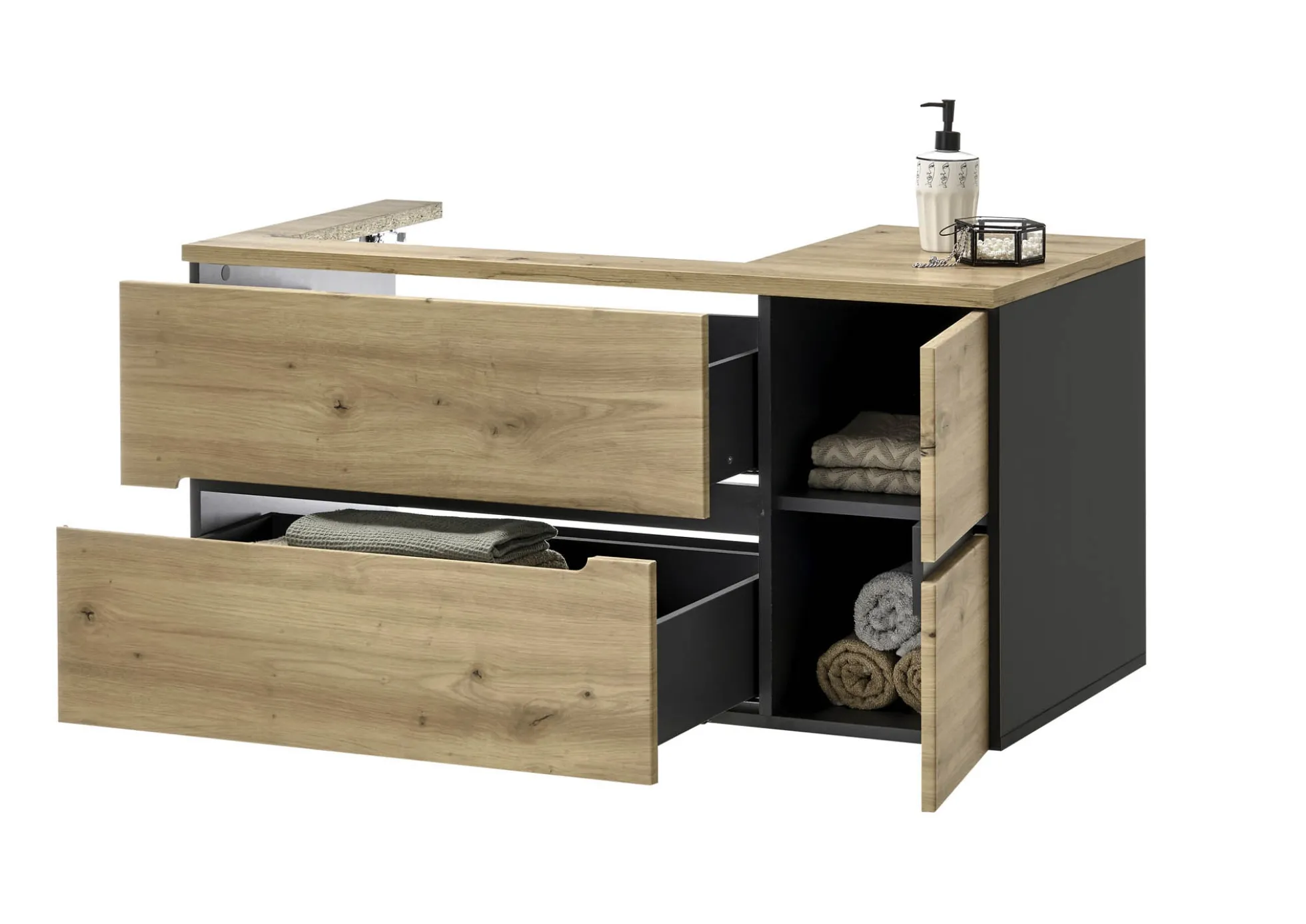 Waschbeckenunterschrank mit Waschbecken MEMPHIS