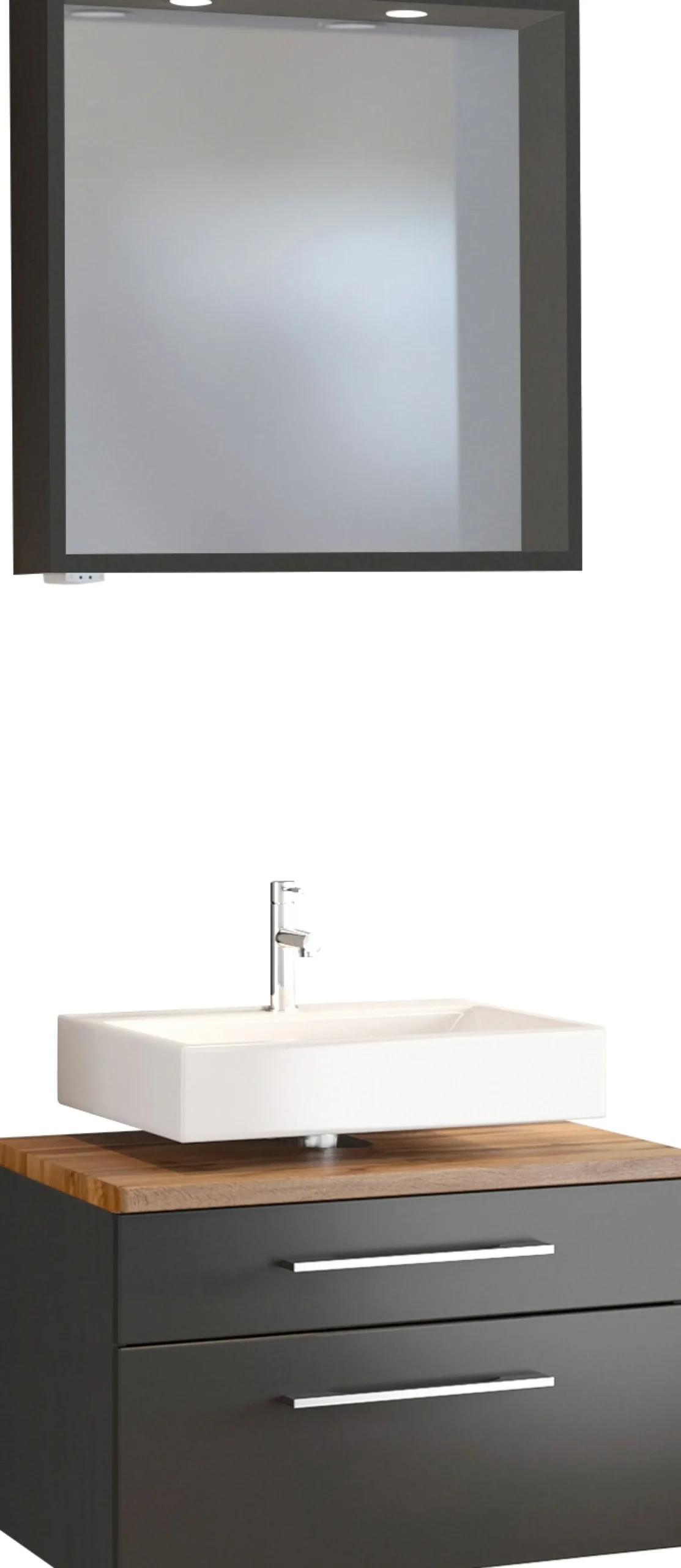 Waschbeckenunterschrank 60 mit Spiegelpaneel DAVOS