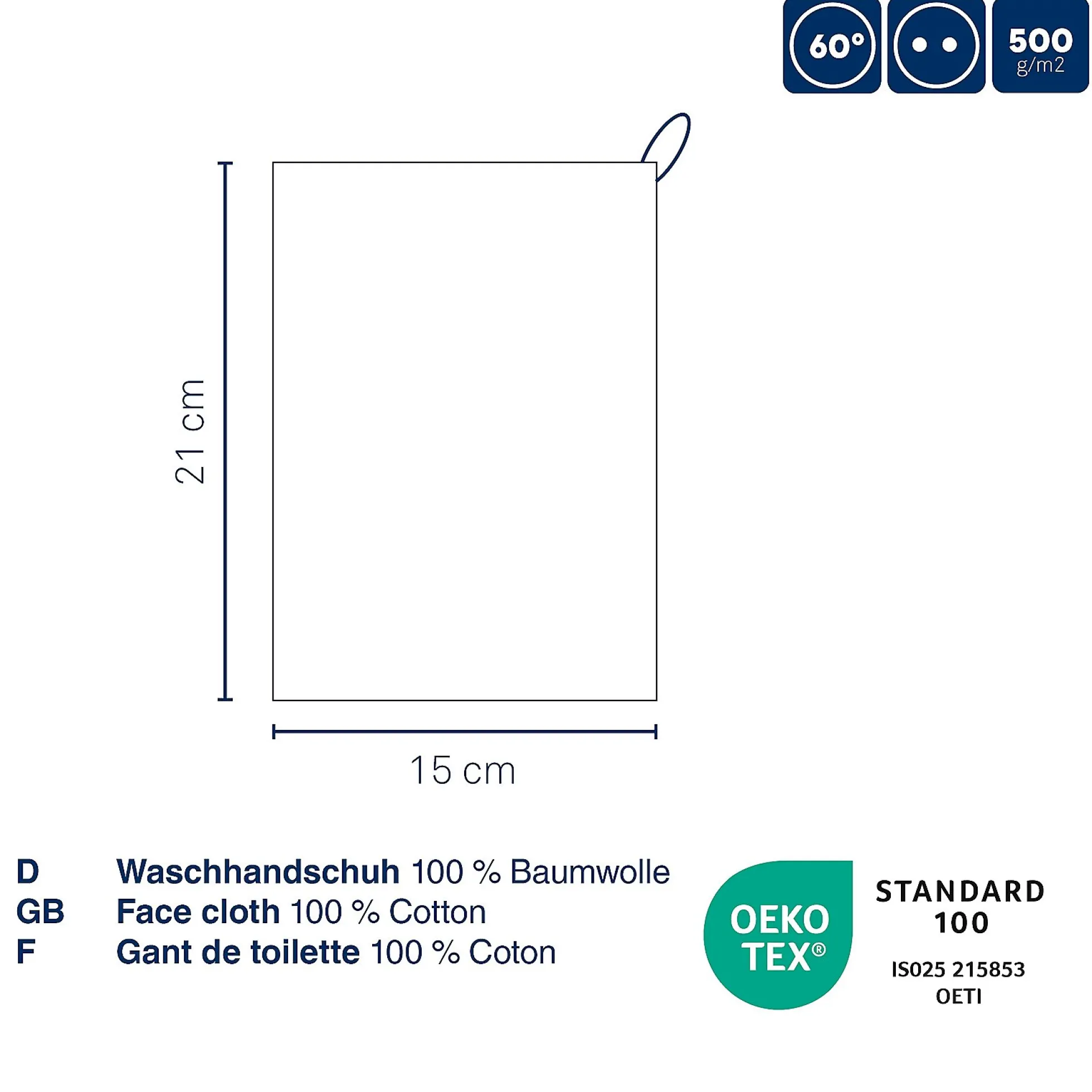 Waschhandschuh currygelb LADESSA