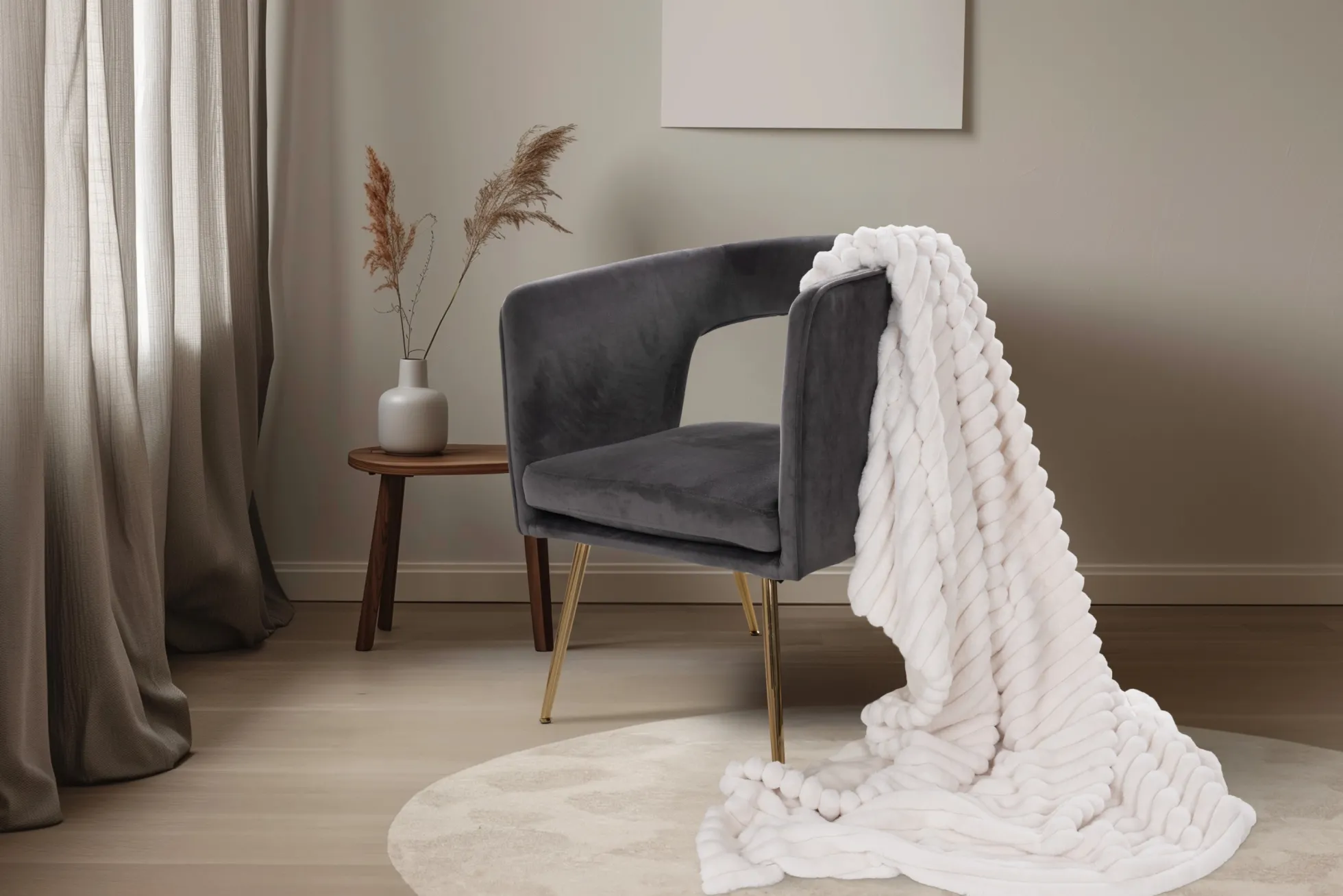 Wohndecke in Cordoptik PLUSH BLANKET