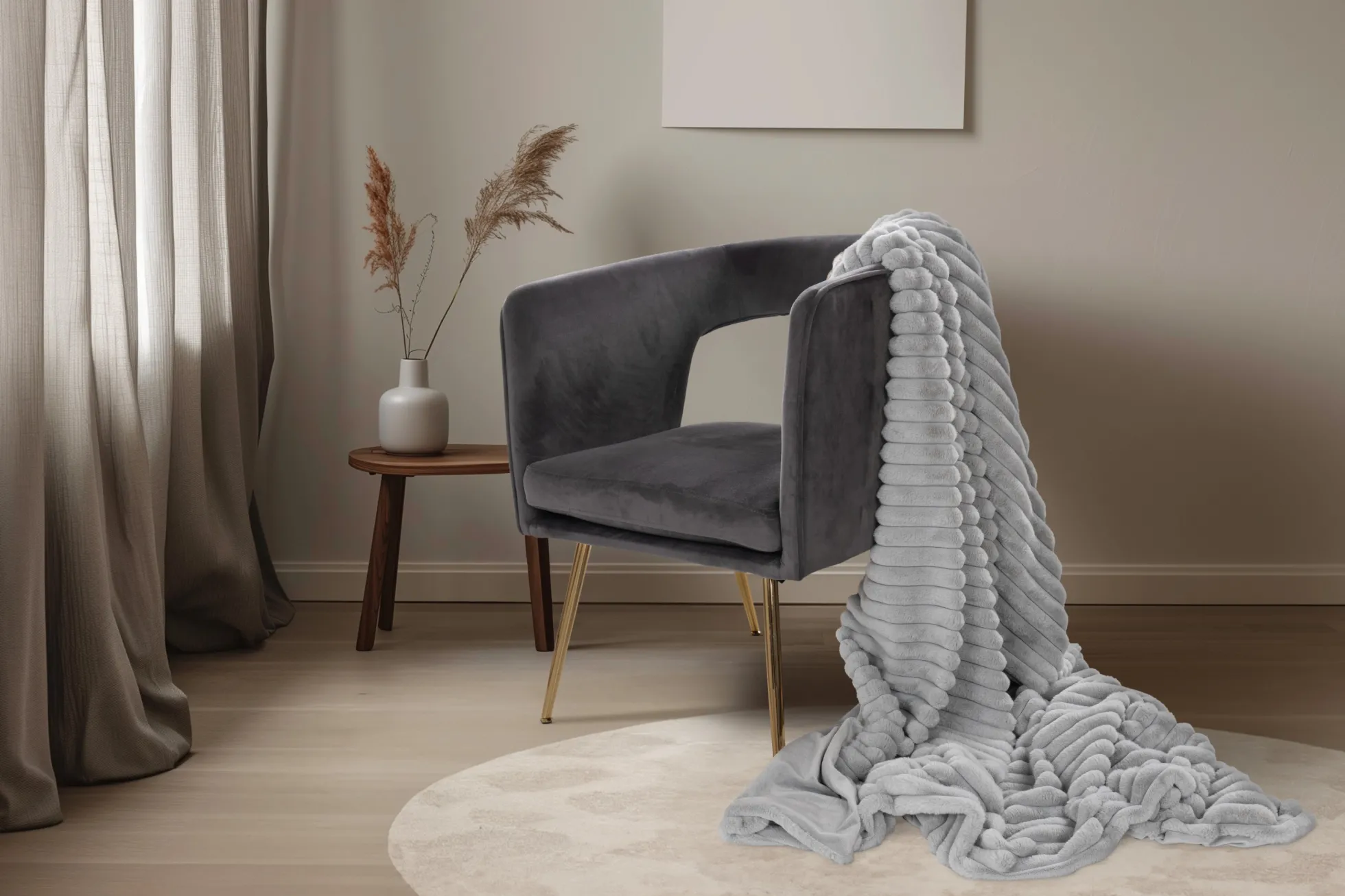 Wohndecke in Cordoptik PLUSH BLANKET
