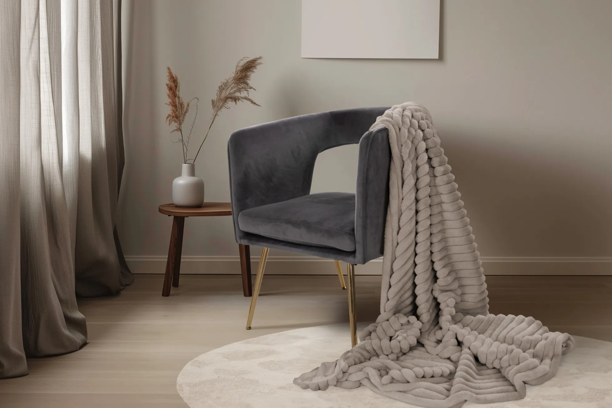 Wohndecke in Cordoptik PLUSH BLANKET